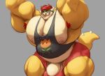  animal_humanoid armpit_hair belly big_belly big_bulge big_muscles body_hair bowser bulge clothing croconut hair hi_res huge_bulge huge_muscles humanoid hyper hyper_bulge hyper_muscles itzcharlie kosmonius male mario_bros musclegut muscular nintendo red_hair scalie scalie_humanoid shirt solo tank_top topwear video_games 