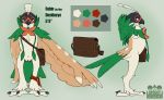 absurd_res anthro avian bird brown_body brown_feathers chest_tuft clothing cowl decidueye feathered_crest feathers green_body green_feathers head_crest hi_res hoodie male messenger_bag model_sheet nintendo pok&eacute;mon pok&eacute;mon_(species) pok&eacute;mon_mystery_dungeon pok&eacute;morph red_scarf scarf solo tail_feathers talons topwear tuft video_games white_body white_feathers winged_arms wings yggiiggy 