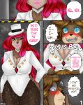  absurd_res animatronic anthro blush breasts chipmunk cleavage clothed clothing comic costume cynthia_ivory discordmelody duo english_text female five_nights_at_freddy&#039;s freddy_(fnaf) ground_squirrel halloween hi_res holidays machine makeup male male/female mammal mature_female mole_(disambiguation) robot rodent sciurid text ursid video_games 