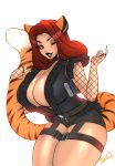  animal_humanoid book breasts felid felid_humanoid female hi_res humanoid luvon mammal mammal_humanoid one_eye_closed pantherine pantherine_humanoid solo tiger_humanoid wink 