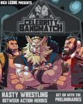  4:5 anthro barazoku brute capcom celebrity_bangmatch celebritybangmatch digimon digimon_(species) english_text felid group hi_res himbo leomon lion male mammal muscular pantherine rickleone street_fighter text video_games wolverine_(marvel) zangief 