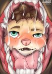  absurd_res anthro blush bodily_fluids canid canine fenn fennec fox hi_res male mammal open_mouth oral_vore predator/prey sabotfennec saliva soft_vore swallowing teeth tongue vore 