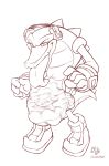  2020 abdominal_bulge after_vore anthro belly big_belly clothing cownugget crocodile crocodilian crocodylid duo footwear gloves handwear hi_res male male_pred overweight reptile scalie shoes simple_background sonic_the_hedgehog_(series) tongue tongue_out vector_the_crocodile vore white_background 