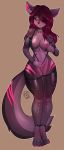  2020 anthro barely_visible_genitalia barely_visible_pussy big_breasts blush breasts female genitals hair hair_over_eye kairaanix mammal nipple_piercing nipples one_eye_obstructed piercing pussy solo wide_hips 