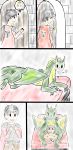  9:18.5 absurd_res amilius anal bed bestiality cape clothing comic dragon duo feral feral_on_top furniture green_body green_scales grey_hair hair hi_res human human_on_feral interspecies lying male male/male mammal not_furry penetration scales 