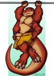  absurd_res anthro belly clothed clothing crius genitals hi_res humanoid_genitalia humanoid_penis male multi_limb partially_clothed penis pullups reptile scalie serpentine snake solo thick_tail v-i-e wardrobe_malfunction 