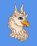  4:5 avian bird commission_art feral gryphon hi_res lewderooni male mythological_avian mythology profile profile_icon profile_picture promotion ramerooni solo 