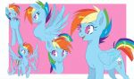  blue_body cutie_mark equid equine eyebrows eyelashes feathered_wings feathers female feral folded_wings friendship_is_magic hair hasbro hi_res horse kyaptainkiddo mammal multicolored_hair my_little_pony pegasus pink_eyes pony portrait rainbow_dash_(mlp) rainbow_hair smile wings 