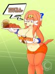  alcohol anthro beer beverage breasts crescent-blue-zero dialogue echidna female hi_res hooters mammal monotreme solo sonic_adventure sonic_the_hedgehog_(series) tikal_the_echidna 