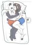  absurd_res anthro boxers_(clothing) boxers_only boxershorts clothing cuddling duo embrace embracing embracing_another felid feralcatalyst giant_panda hi_res lion male male/male mammal monodog pantherine romantic_couple slightly_chubby smile snuggly underwear ursid 