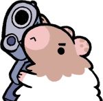  2020 90percentdenny ambiguous_gender angry brown_body brown_fur brown_spots cricetid delet_this feral fur gun hamster holding_object holding_weapon mammal meme pink_ears pink_nose ranged_weapon reaction_image rodent simple_background solo spots weapon white_background white_body white_fur 