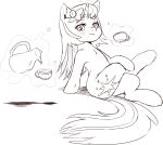  absurd_res bow cradeelcin crossed_legs cup equid equine female friendship_is_magic hasbro hi_res horn levitation magic mammal monochrome my_little_pony sitting solo tea_cup teapot twilight_sparkle_(mlp) unicorn 