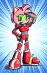 2017 accessory alternate_costume amy_rose anthro clothing eulipotyphlan eyewear female footwear gesture hair_accessory hairband hayleymulch hedgehog hi_res mammal open_mouth open_smile salute signature smile solo sonic_the_hedgehog_(series) sunglasses teeth video_games 