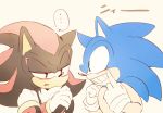  ... 2020 anthro clothing duo eulipotyphlan eye_contact gloves half-closed_eyes handwear hedgehog looking_at_another male mammal msg02 narrowed_eyes open_mouth shadow_the_hedgehog simple_background sonic_the_hedgehog sonic_the_hedgehog_(series) speech_bubble teeth video_games 