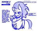  blue_and_white carrying_baby carrying_person clothing dialogue duo english_text equid equine fangs female flurry_heart_(mlp) friendship_is_magic hasbro horn jcosneverexisted king_sombra_(mlp) male mammal monochrome my_little_pony text unicorn 