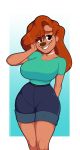 anthro beauty_mark big_breasts blush breasts brown_nose canid canine canis clothed clothing disney domestic_dog ear_piercing ear_ring female goof_troop hair hi_res huge_breasts mammal piercing roxanne_(goof_troop) solo translucent translucent_hair wide_hips zetaskully 
