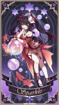  1girl :d bare_legs black_hair commentary_request detached_sleeves dress fox_mask halterneck highres honkai:_star_rail honkai_(series) long_hair looking_at_viewer mask mask_on_head nail_polish official_art open_mouth purple_eyes red_dress red_nails sandals short_sleeves smile solo sparkle_(honkai:_star_rail) twintails 