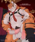 2024 absurd_res anthro anthro_on_anthro balls belly biceps big_balls big_muscles big_penis blurred_background body_hair canid canine canis clothing dialogue dominant dominant_anthro dominant_male duo english_text epic_games erection felid first_person_view foot_on_stomach footwear fortnite fur garter_belt garter_straps genitals happy_trail harness hi_res humanoid_genitalia humanoid_penis inside knee_highs knee_socks kneeling legwear looking_at_viewer lying male male/male mammal masturbation musclegut muscular muscular_anthro muscular_male narrowed_eyes navel necktie nipples nude on_back oscar_(fortnite) padzyan pantherine pecs penile penile_masturbation penis pubes scar smile socks solo_focus submissive submissive_anthro submissive_male submissive_pov talking_to_viewer teeth text thick_thighs tiger tuft wendell_(fortnite) wolf