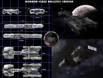 3d battlecruiser_(eve_online) battleship_(eve_online) caldari_state_(eve_online) commentary concept_art eve_online flying from_side glowing highres iljackson logo military_vehicle minmatar_republic_(eve_online) multiple_views nebula no_humans original outdoors planet radio_antenna realistic reference_sheet science_fiction sky space spacecraft star_(sky) starry_sky tempest_(eve_online) thrusters vehicle_focus 