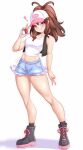  1girl anisdrawn commentary highres hilda_(pokemon) pokemon pokemon_bw simple_background solo white_background 