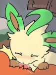 duo eeveelution female feral flareon generation_1_pokemon generation_4_pokemon hi_res leafeon male male/male nintendo pinkcandyzhou pokemon pokemon_(species)