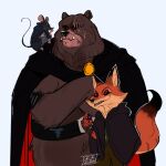 anthro bear brother_(lore) canid canine clothed clothing dreamworks famine_(plobster) fan_character female fluffy fox group hi_res male mammal mouse murid murine pestilence_(plobster) puss_in_boots_(dreamworks) red_eyes rodent rowanrowlandridley scar sibling_(lore) signature sister_(lore) size_difference standing trio war_(plobster)