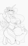 2024 anthro anthrofied areola big_breasts bodily_fluids breasts cleavage clothed clothing cum cum_on_breasts cum_on_face curvy_figure digital_drawing_(artwork) digital_media_(artwork) equid equine erect_nipples feathered_wings feathers female friendship_is_magic genital_fluids hasbro horn kevinsano line_art mammal monochrome my_little_pony nipple_slip nipples princess_celestia_(mlp) solo thick_thighs voluptuous winged_unicorn wings