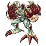  arkadimon_perfect armor claws digimon digimon_(creature) horns lowres official_art red_eyes red_hair short_hair solo tentacles wings 
