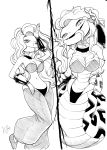 absurd_res anaconda animal_humanoid boa_(snake) boa_sandersonia boinae bottomwear breasts clothing costume female hair hi_res human humanoid long_hair mammal midriff monochrome one_piece pants reptile reptile_humanoid scalie scalie_humanoid shantae_(naga_form) simple_background snake snake_humanoid solo tongue tongue_out unknown_artist white_background wide_hips 
