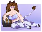  animal_humanoid annebelle bare_shoulders barrel bovid bovid_humanoid bovine bovine_humanoid brown_hair cattle cattle_humanoid caucasian chubby_female clothing ears_up female hair hearteyes hooves humanoid lying mammal mammal_humanoid navel nipple_outline overweight overweight_female overweight_taur purple_eyes simple_background sitting solo taur topwear xquid 