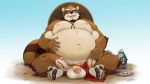  16:9 2020 anthro asian_clothing balls belly big_balls brown_body brown_fur canid canine clothing east_asian_clothing flaccid fundoshi fur genitals humanoid_genitalia humanoid_hands humanoid_penis japanese_clothing kemono male mammal moobs navel nipples overweight overweight_anthro overweight_male penis raccoon_dog sitting solo tanuki tori2tea underwear widescreen 