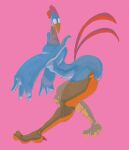 adventures_of_sonic_the_hedgehog anthro avian beak big_butt bird blue_body butt chicken conadolpomp digital_media_(artwork) digital_painting_(artwork) feathers galliform gallus_(genus) girly machine male monotone_background phasianid pink_background pose robot scratch_(adventures_of_sonic_the_hedgehog) sega simple_background solo sonic_the_hedgehog_(series) tail tail_feathers thick_thighs wide_eyed wide_hips yellow_body