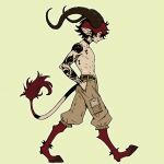 absurdres animal_ears arm_tattoo faun hairy highres hooves horns non-web_source original pectorals tail tattoo topless_male 
