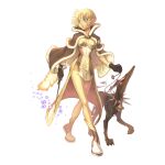  1girl 2000s_(style) blonde_hair blue_eyes boots breasts brown_cape brown_dress brown_footwear brown_gloves cape collar dog dress full_body fur-trimmed_cape fur-trimmed_gloves fur_trim gloves hair_ornament hairclip high_wizard_(ragnarok_online) highres holding holding_leash holding_wand layered_dress leash looking_afar matyr_(ragnarok_online) medium_bangs medium_breasts myung-jin_lee official_art ragnarok_online short_dress short_hair simple_background solo spiked_collar spikes strapless strapless_dress tachi-e transparent_background two-tone_dress two-tone_footwear walking wand white_dress white_footwear 