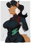  2020 anthro black_hair bodysuit clothing cosplay crossover crossover_cosplay dbaru domestic_cat felid felina_feral feline felis female fur hair hanna-barbera hi_res mammal multicolored_hair neon_genesis_evangelion rei_ayanami skinsuit solo swat_kats tan_body tan_fur tight_clothing white_hair 