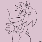 1:1 amy_rose animated anthro big_breasts breasts butt clothing duo eulipotyphlan fake_ears fake_rabbit_ears fellatio female gloves handwear hedgehog mammal mkiiisystem monochrome oral penile sega sex short_playtime side_view sketch sonic_the_hedgehog_(series) tail