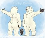  anthro black_nose black_pawpads blue_eyes chub_(disambiguation) chubby_male commission_art eyebrows fluffy fur male mammal model_sheet muscular muscular_anthro muscular_male pawpads polar_bear slightly_chubby smile softailfox solo stubby_tail thick_eyebrows thick_fur ursid ursine white_body white_fur 