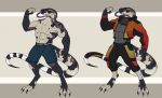 anthro clothed clothing daxlmonitor digitigrade forked_tongue hi_res komodo_dragon lizard long_tail long_tongue male model_sheet monitor_lizard muscular partially_clothed reptile scalie smile solo tail tapering_tail tongue tongue_out traviss_(daxlmonitor) underwear