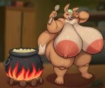 anthro areola bandanna big_breasts big_butt blinky_bill_(series) bodily_fluids breasts butt canid canine canis cooking cooking_pot curvy_figure digital_media_(artwork) dingo female fire food fur holding_object huge_breasts huge_butt kerchief kitchen_utensils ladle ma_dingo mammal mature_anthro mature_female nipples nude overweight overweight_female prozak514 simple_background solo sweat sweatdrop sweaty_body sweaty_breasts sweaty_butt sweaty_legs sweaty_thighs tail tools wide_hips