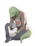  &lt;3 age_difference anthro beastars book buttscord canid canine canis child duo gosha_(beastars) grandchild grandfather grandfather_and_grandchild grandfather_and_grandson grandparent grandparent_and_grandchild grandson hi_res hybrid komodo_dragon legoshi_(beastars) lizard male mammal monitor_lizard reading reading_book reptile scalie simple_background wolf young younger_male 