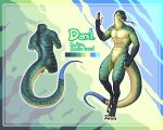 abstract_background anthro daxl_(daxlmonitor) daxlmonitor featureless_crotch forked_tongue hi_res lizard long_tail long_tongue male monitor_lizard muscular reptile scalie smile solo tail tapering_tail tongue