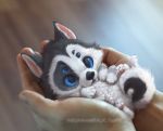  6_eyes 8_legs ambiguous_gender black_nose blue_eyes canid canine dreamworks fangs feral fur mammal multi_eye silverfox5213 simple_background the_croods the_croods_2 whiskers 