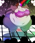 anthro cjshadorunner clothing female hair hi_res mammal obese obese_anthro obese_female overweight overweight_anthro overweight_female procyonid raccoon solo 