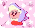  5:4 ambiguous_gender animated clothed clothing footwear keke_(artist) kirby kirby_(series) nintendo open_mouth pink_background pink_body red_clothing red_footwear red_shoes semi-anthro shoes short_playtime simple_background tongue video_games waddling_head 
