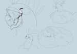 absurd_res altaria ambiguous_gender avian bird feral generation_3_pokemon gravitysinning hi_res monochrome mouth_shot nintendo open_mouth oral_vore pokemon pokemon_(species) sketch sketch_page vore