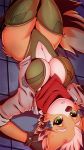  2020 9:16 anthro boots breasts canid canine clothing crossgender female footwear fox_mccloud green_eyes hi_res jacket looking_at_viewer lying mammal navel nintendo scarf star_fox topwear valkoinen video_games 
