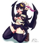  female filia_(skullgirls) grope grope_from_behind hi_res humanoid pseudo_hair restrained_arms samson_(skullgirls) skullgirls solo teasing tentacle_hair tentacle_sex tentacles video_games wight-troox 