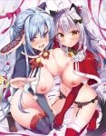  animal_ears breasts bunny_ears christmas garter_belt kaniya_shiku komiya_hitoma naked_cape nipples photoshop stockings symmetrical_docking tail thighhighs 