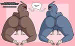  2020 absurd_res all_fours anthro anus blue_body blue_fur bodily_fluids bone_(comic) brown_body brown_fur butt duo english_text female fur genital_fluids genitals hi_res horn mammal nude presenting presenting_hindquarters presenting_pussy pussy pussy_juice pussy_juice_drip rat_creature rear_view surrealatorium text url 