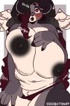  2020 anthro big_breasts black_horn black_nipples blush bovid breasts caprine caprine_demon clothed clothing curvy_figure deep_navel demon digital_media_(artwork) female fur goat goat_demon hair hi_res horn huge_breasts invalid_tag long_hair mammal multicolored_body multicolored_hair navel nipples oddbutokay one_eye_obstructed panties red_eyes red_hair signature solo solo_focus tagme thick_thighs topless two_tone_body two_tone_hair underwear undressing voluptuous wide_hips wings 